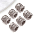 Vacuum Plated Stainless Steel Four Layer Mesh Tube Spacer Beads for DIY Bracelets