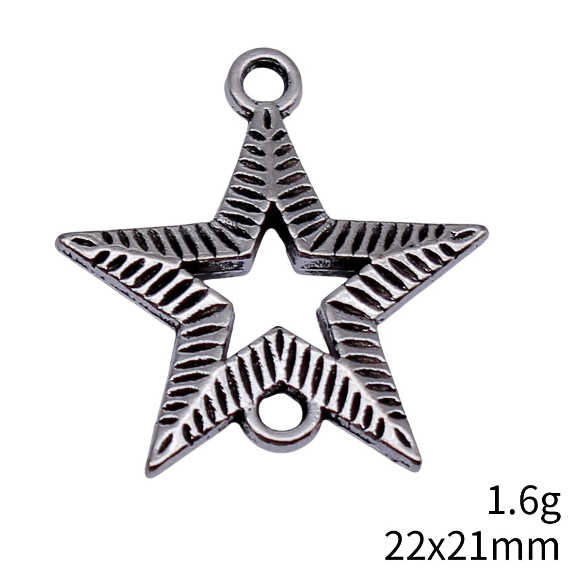 22x21mm 1.6g Antique Silver Zinc Alloy Star Connector Charm for DIY Bracelet Necklace Jewelry Making