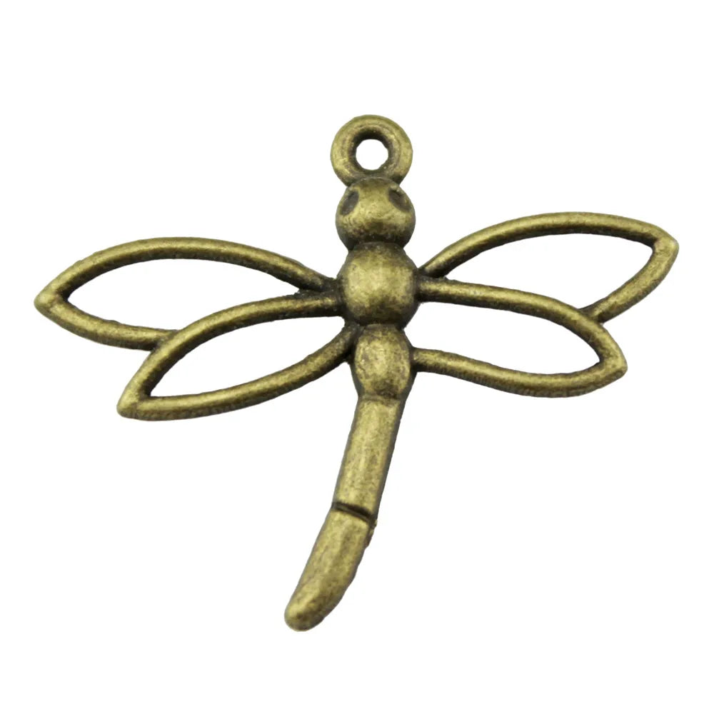 32x27mm 1.4g Multicolor Zinc Alloy Dragonfly Charm Pendant for Necklace Bracelet DIY Jewelry Making