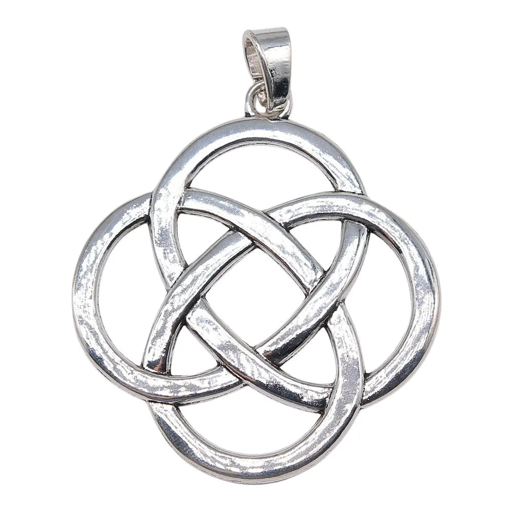 73x66mm 19g Antique Silver Zinc Alloy Chinese Knot Charm Pendant for DIY Necklace Jewelry Making