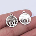 16x16mm 1.2g Antique Silver Zinc Alloy Tree of Life Charm Pendant for DIY Necklace Bracelet Making