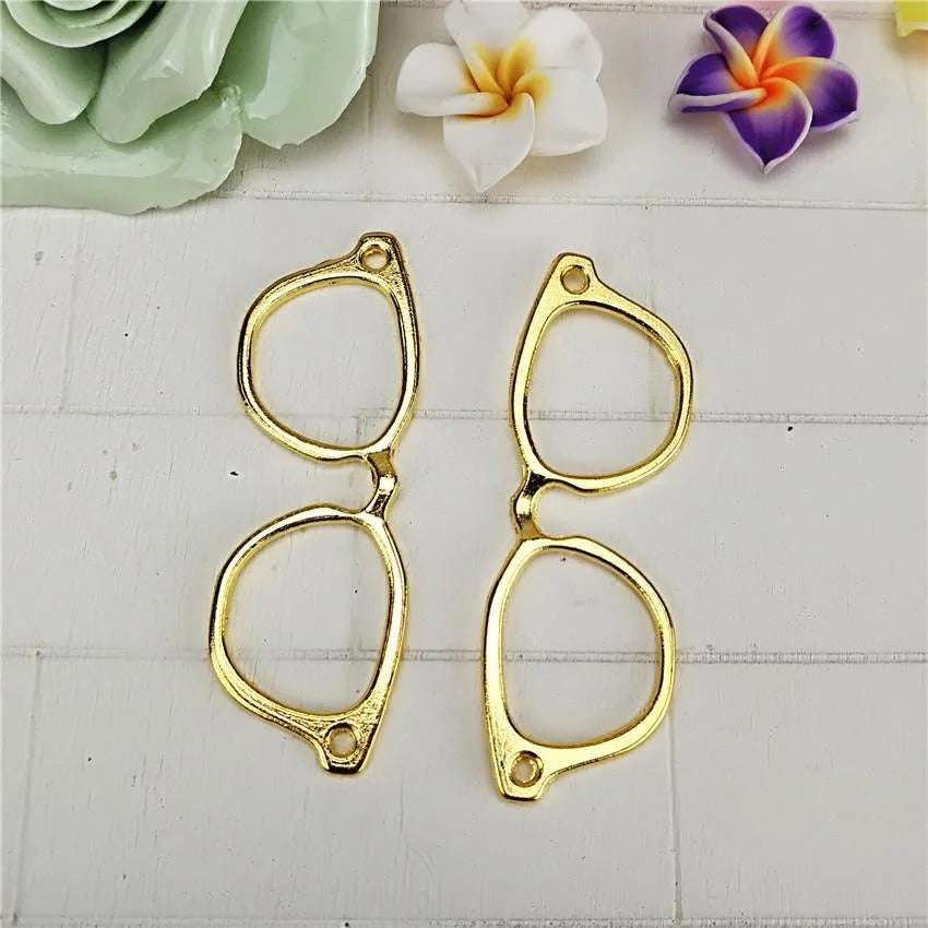 56x19MM Zinc Alloy Eyeglasses Charm Pendant for DIY Necklace Bracelet Jewelry Making