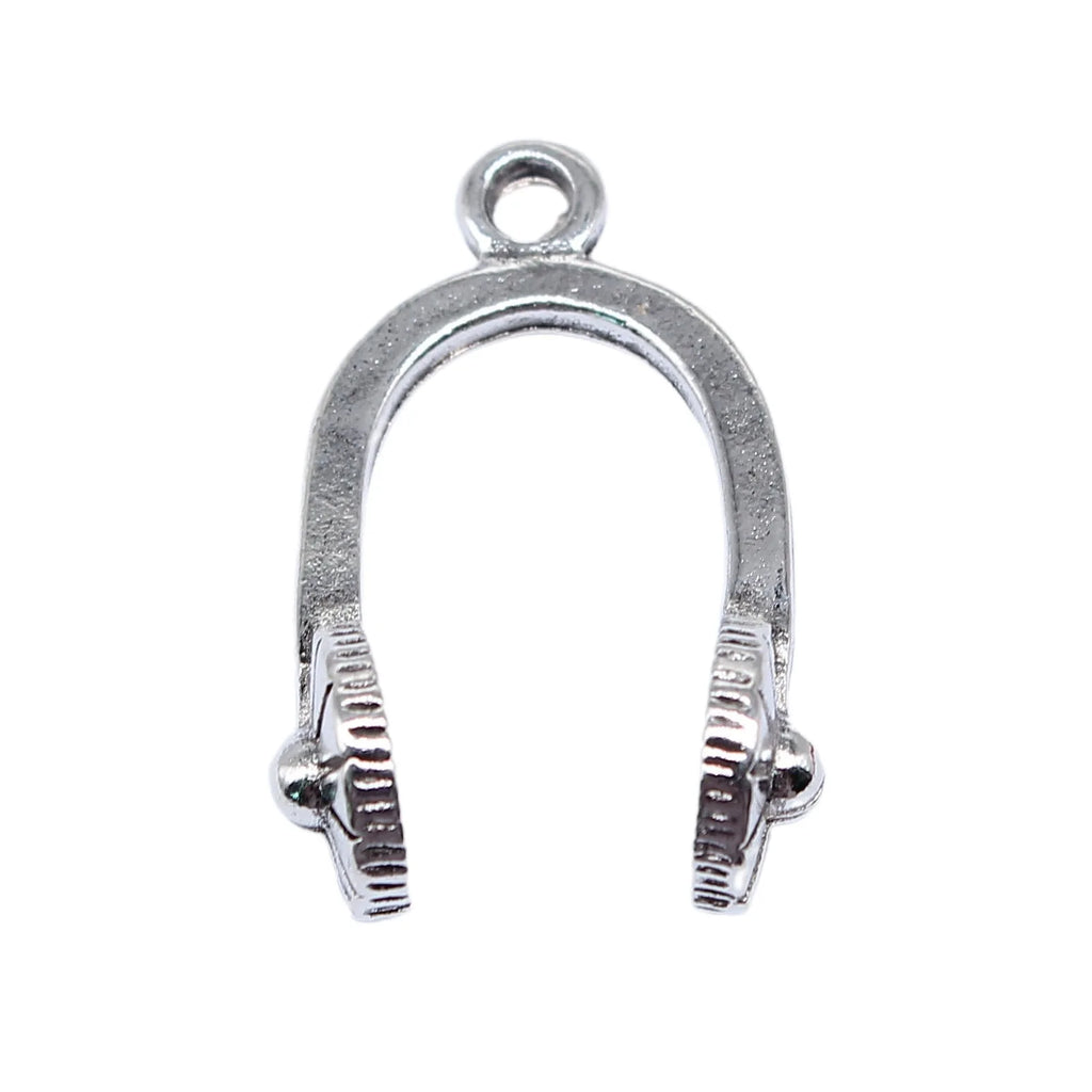 26x17mm 2.7g Antique Silver Zinc Alloy Headphones Charm Pendant for DIY Bracelet Necklace Jewelry Making