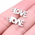 21mm 1.3g Multicolor Zinc Alloy Love Letter Charm Pendant for DIY Bracelet Necklace Accessories