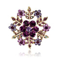 Elegant Snowflake Rhinestone Brooch With Blue Zircon Crystals, Women's Lapel Pin Corsage Bag Suit Accessory