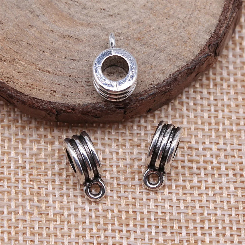 12x7x4mm 1.1g Multi-Color Zinc Alloy Pendant Bail Connectors for DIY Necklace Charm Jewelry Making