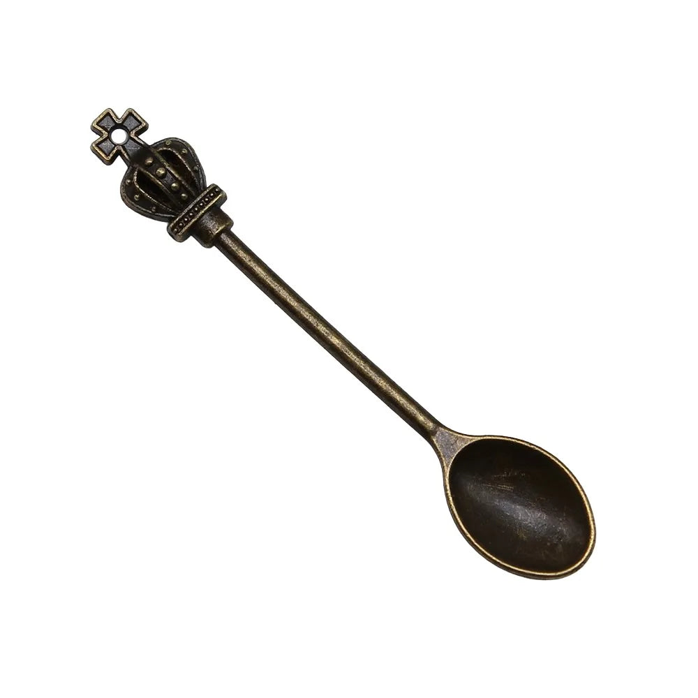 56x11mm 2.8g Multicolor Zinc Alloy Crown Spoon Charm Pendant for DIY Necklace Bracelet Jewelry Making