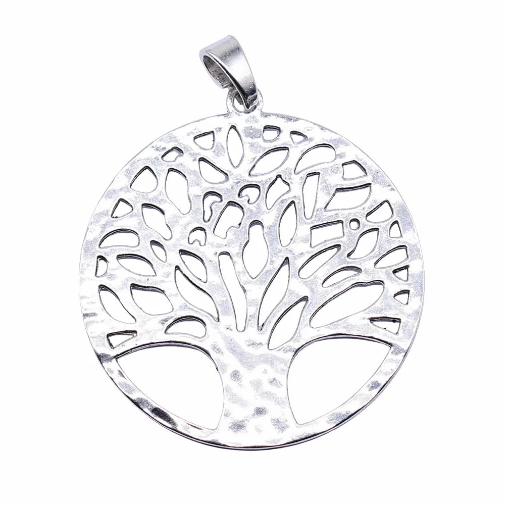 70x70mm 28g Antique Silver Zinc Alloy Tree of Life Charm Pendant for DIY Necklace Bracelet Making