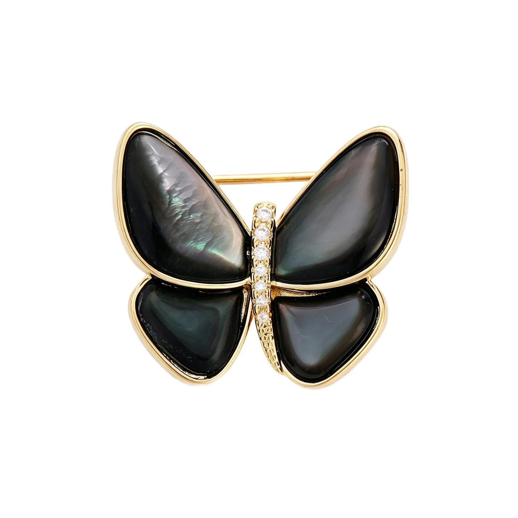 Luxury Dragonfly And Butterfly Brooch With Rhinestone Alloy Wings, Elegant Lapel Pin Corsage Gift