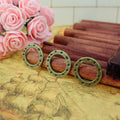 22MM Antique Silver Zinc Alloy Dotted Circle Charm Pendant for DIY Necklace Bracelet Jewelry Making