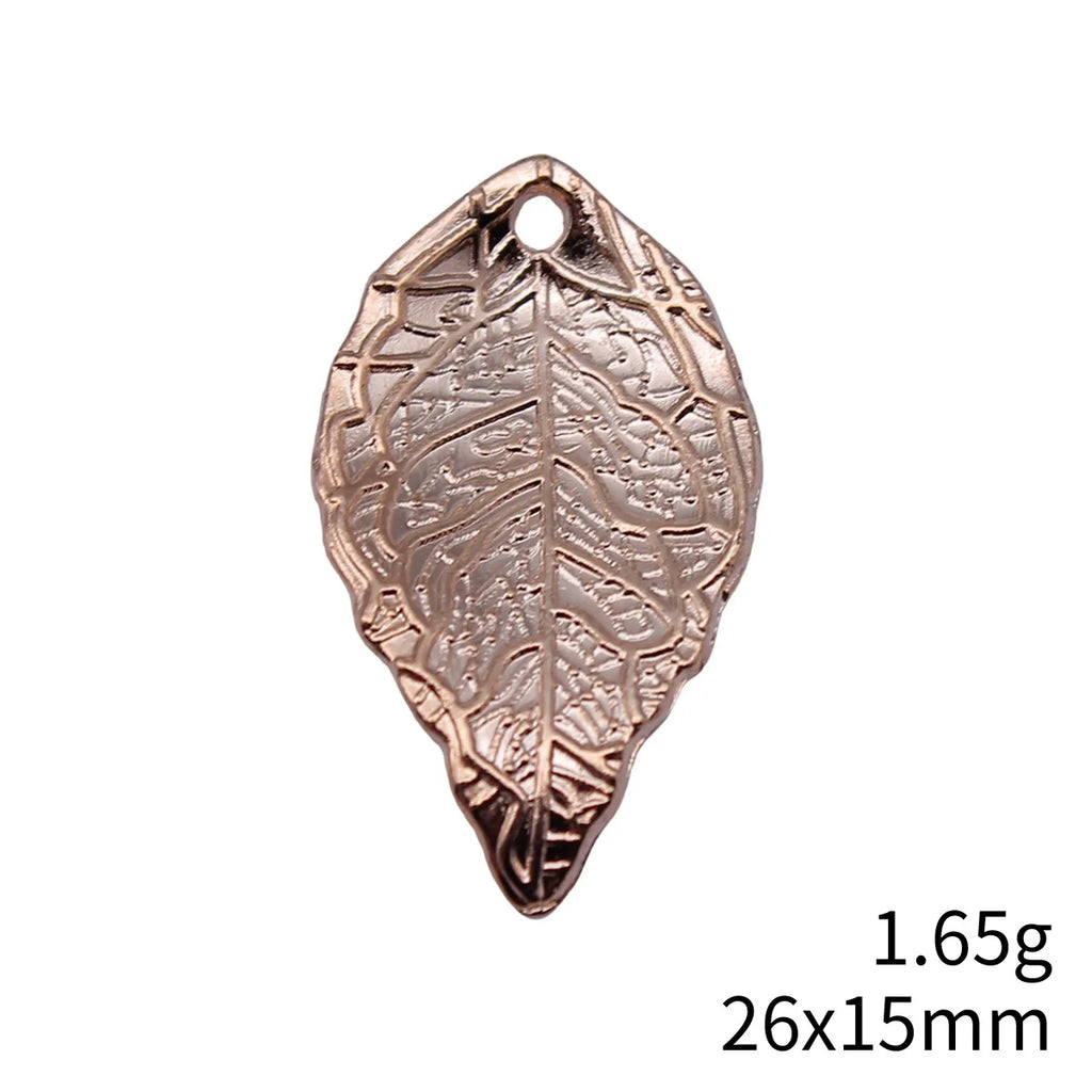 26x15mm 1.65g Multi Color Zinc Alloy Leaf Charm Pendant for DIY Bracelet Necklace Jewelry Making