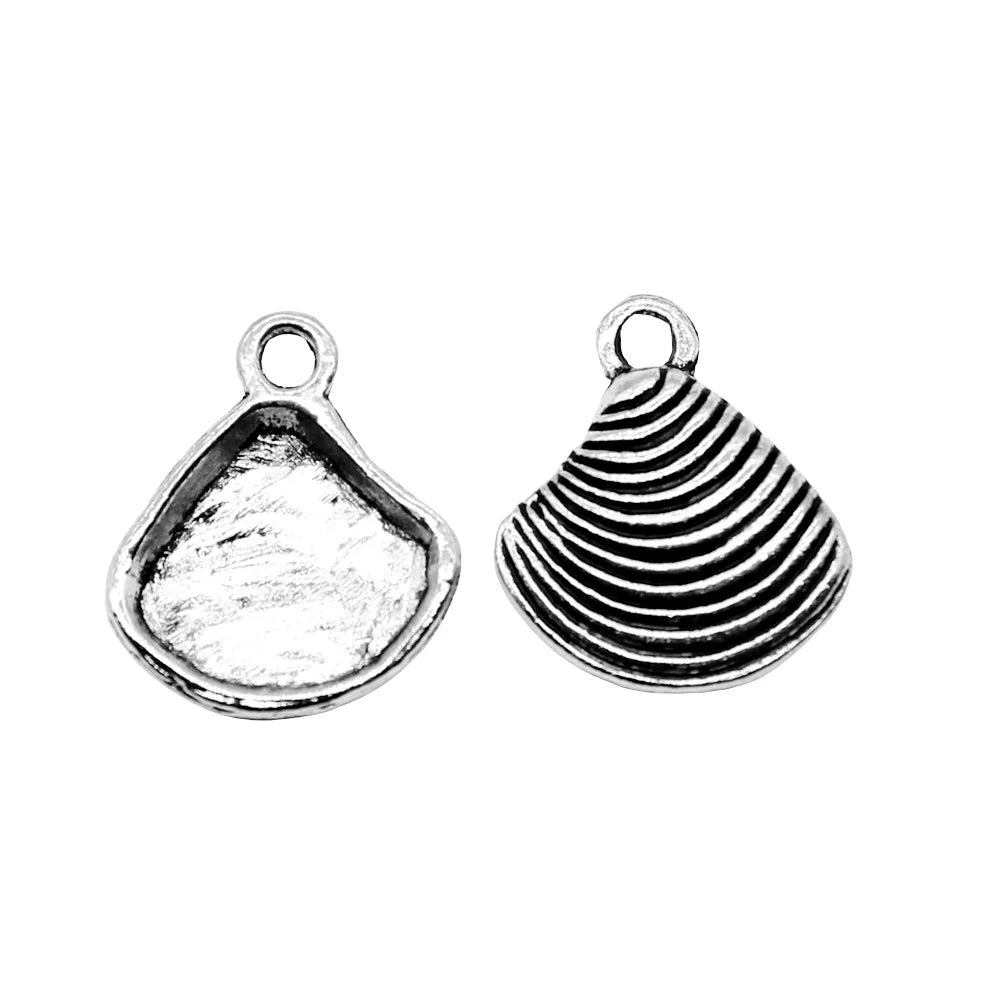 15x13mm 0.6g Multicolor Zinc Alloy Shell Charm Pendant for DIY Bracelet Necklace Jewelry Making