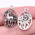 24x15mm 2.2g Antique Silver Zinc Alloy Unicorn Charm Pendant for DIY Bracelet Necklace Jewelry Making