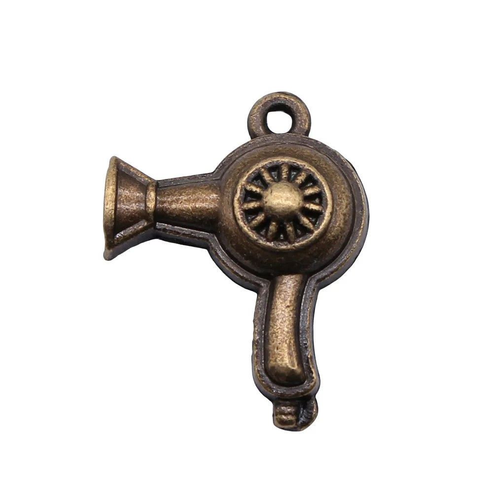 26x20mm 2g Multicolor Zinc Alloy Hair Dryer Charm Pendant for DIY Bracelet Necklace Jewelry