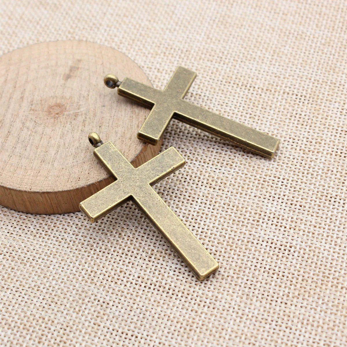 56x34mm 10.1g Multicolor Zinc Alloy Cross Charm Pendant for Necklace Bracelet DIY Jewelry Making