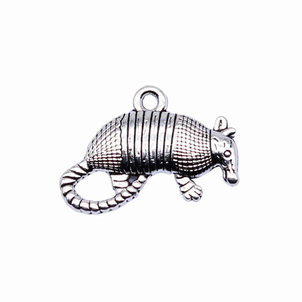 19x13mm 1.5g Antique Silver Zinc Alloy Mouse Charm Pendant for DIY Necklace Bracelet Jewelry Making