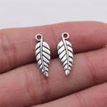 20x7mm 0.46g Multicolor Zinc Alloy Leaf Charm Pendant for DIY Necklace and Bracelet Making