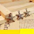 18x18MM Antique Silver Zinc Alloy Starfish Charm Pendant for DIY Necklace Bracelet Jewelry Making