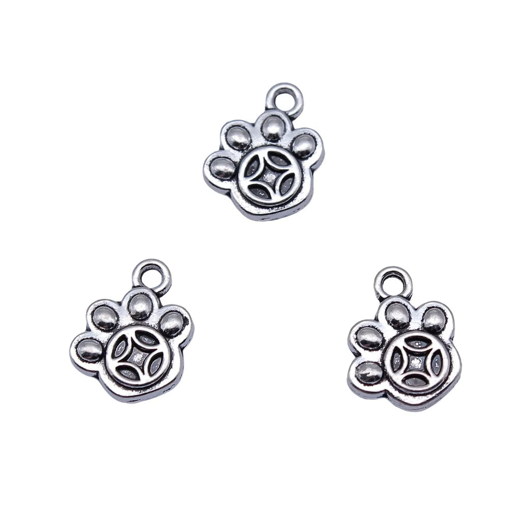 13x11mm 1.05g Antique Silver Zinc Alloy Coin Claw Charm Pendant for Necklace Bracelet DIY Jewelry