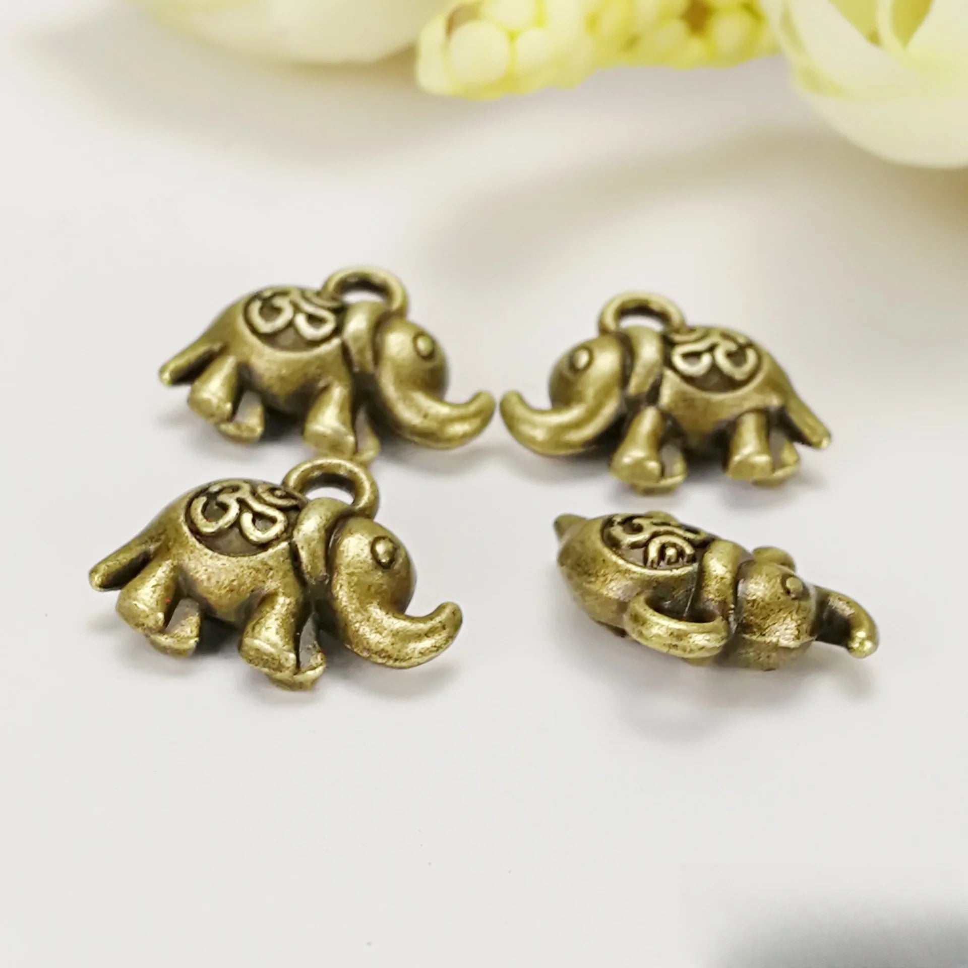 13x11MM Antique Silver Zinc Alloy Elephant Charm Pendant for DIY Necklace Bracelet Jewelry Making