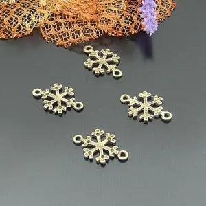 20x12MM Zinc Alloy Snowflake Charm Pendant for DIY Necklace Bracelet Jewelry Making