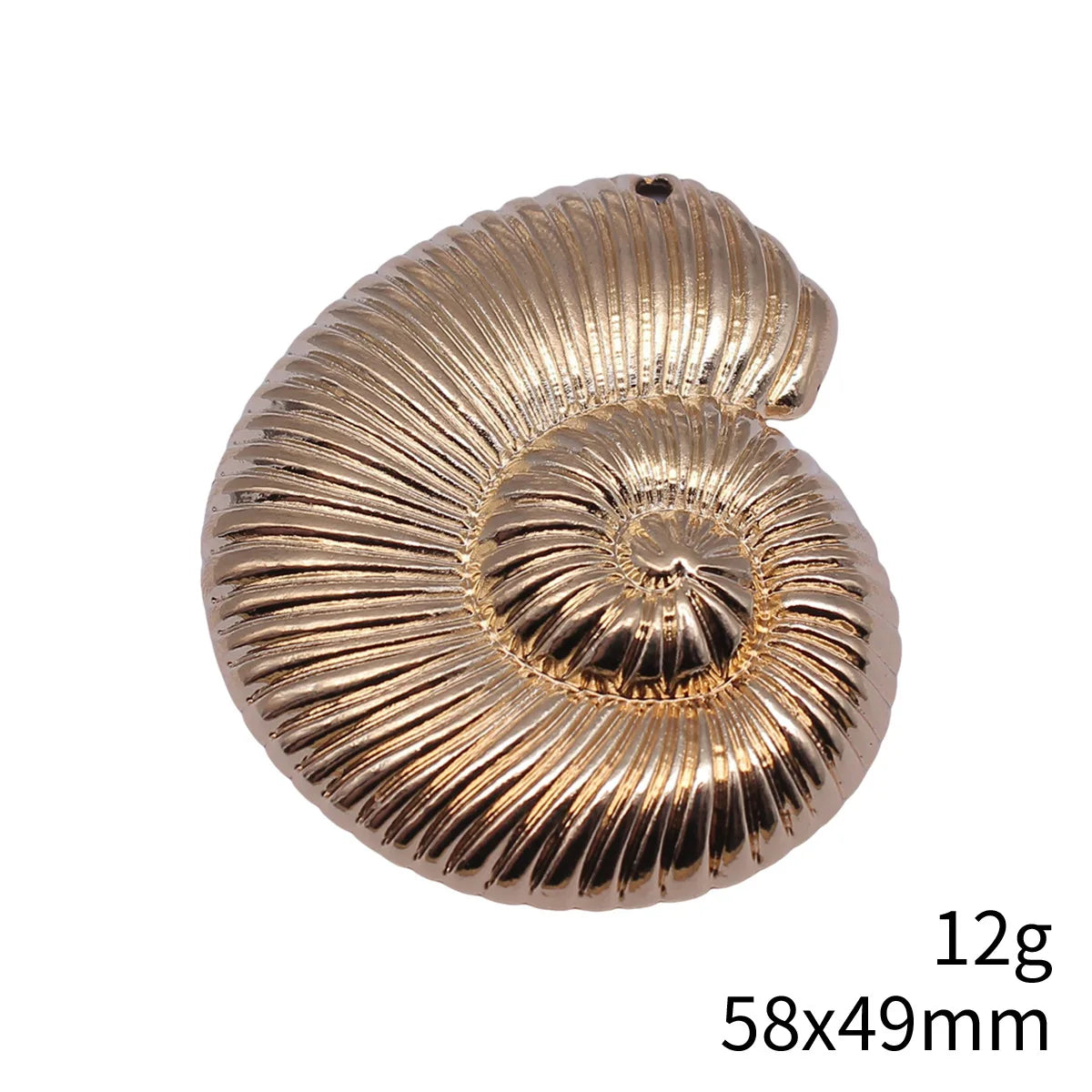 58x49mm 12g KC Gold Plated Zinc Alloy Conch Shell Charm Pendant for DIY Necklace Jewelry Making