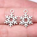 19x14mm 0.7g Antique Silver Zinc Alloy Snowflake Charm Pendant for DIY Christmas Jewelry Making