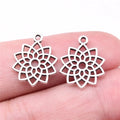 17x15mm 0.8g Antique Silver Zinc Alloy Chakra Geometric Charm Pendant for DIY Bracelet Making