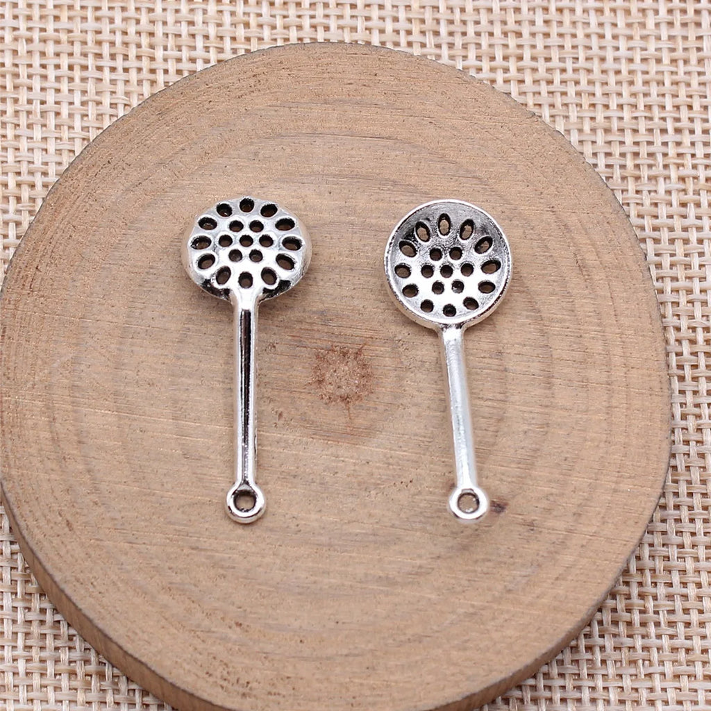 12x31mm 1.4g Antique Silver Zinc Alloy Skimmer Spoon Charm Pendant for DIY Necklace Bracelet Making