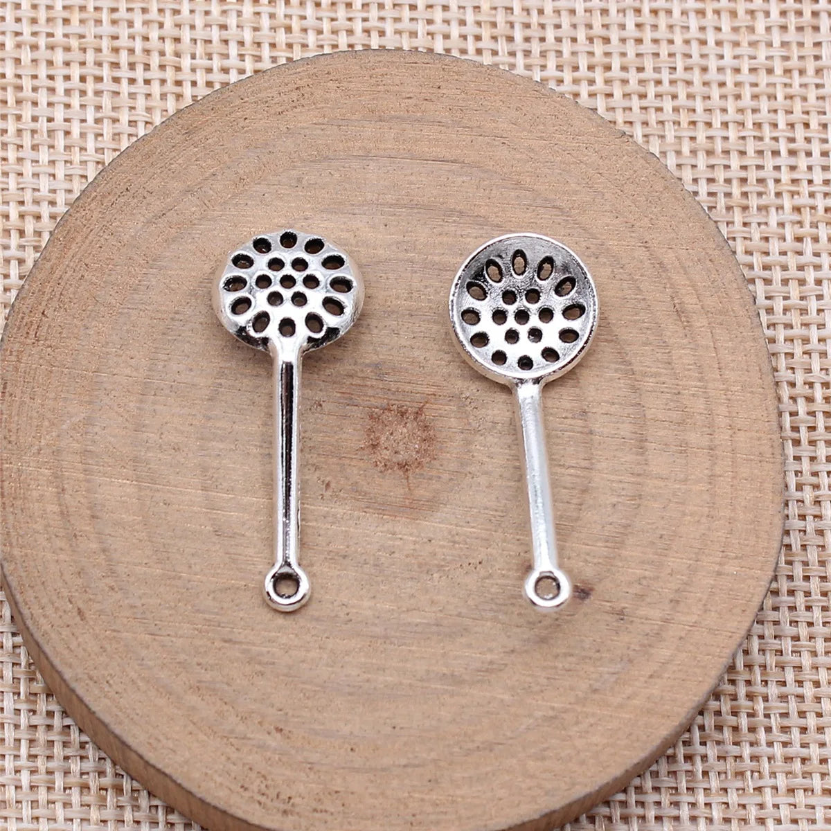 12x31mm 1.4g Antique Silver Zinc Alloy Skimmer Spoon Charm Pendant for DIY Necklace Bracelet Making