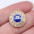 21x18mm 2g KC Gold Zinc Alloy Evil Eye Charm Pendant for DIY Necklace Bracelet Jewelry Making