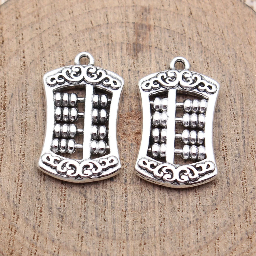 24x14mm 2.6g Multicolor Zinc Alloy Chinese Abacus Charm Pendant for DIY Bracelet Necklace Jewelry Making