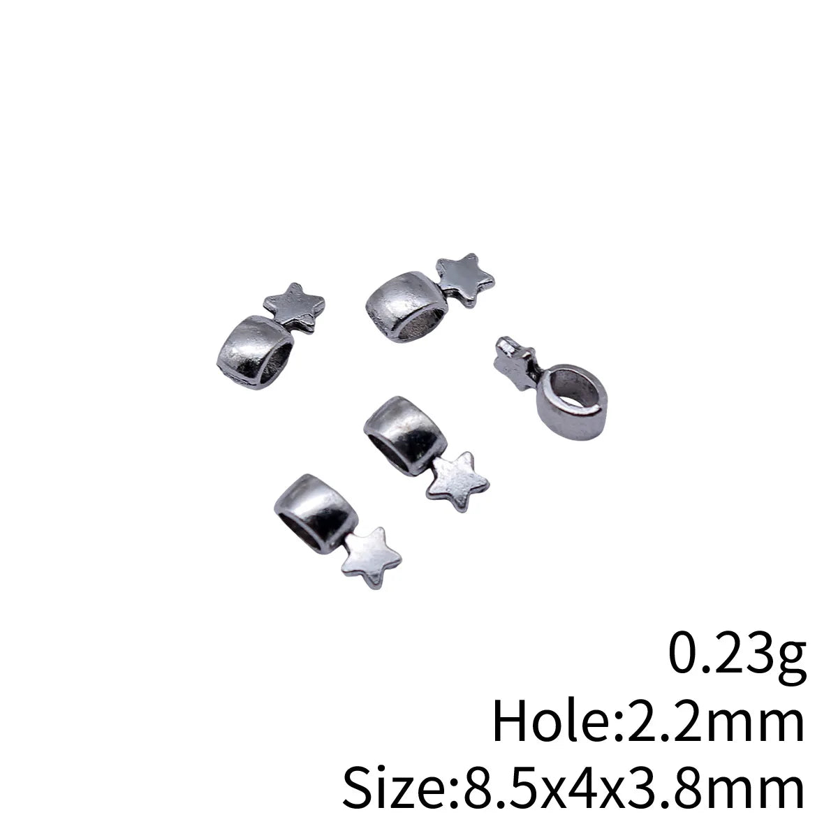 8.5x4x3.8mm 0.23g Antique Silver Zinc Alloy Small Star Charm Pendant for Necklace Bracelet DIY Jewelry