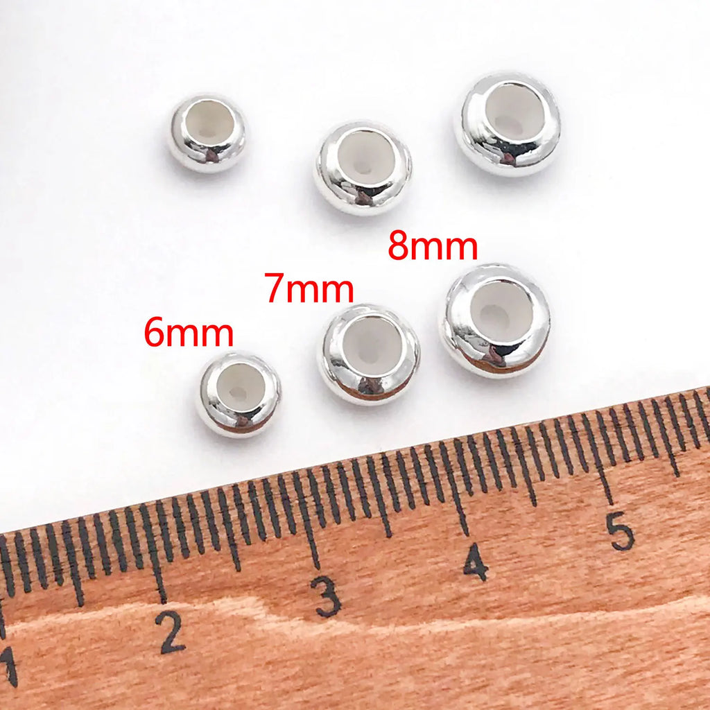 Silicone Flat Wheel Spacer Positioning Beads for DIY Bracelets Necklaces Bangles