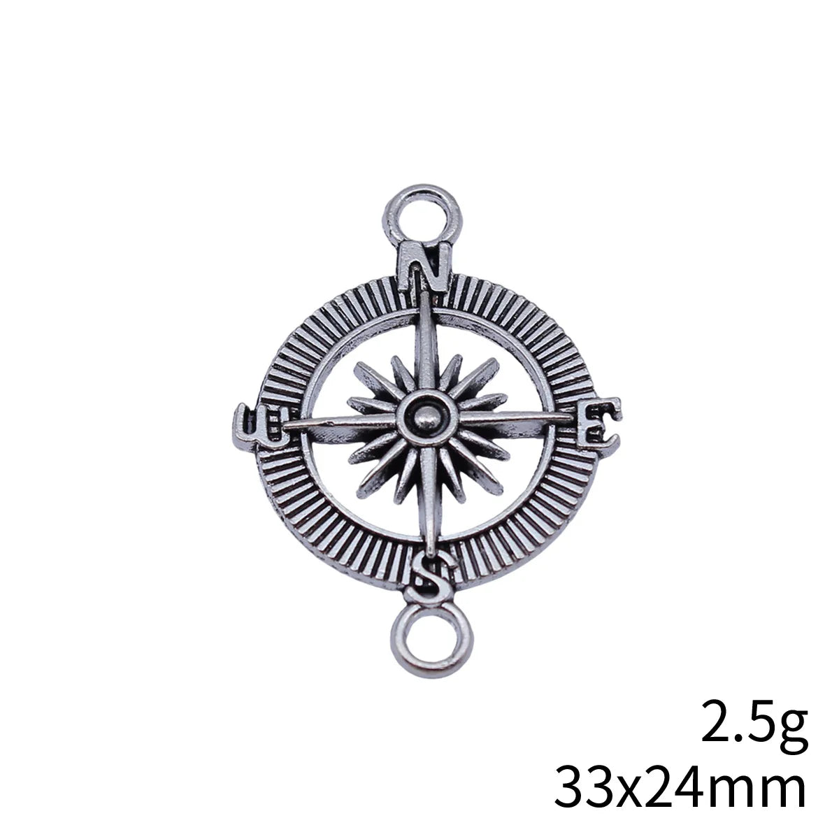 33x24mm 2.5g Multicolor Zinc Alloy Compass Connector Charm for DIY Necklace Bracelet Jewelry