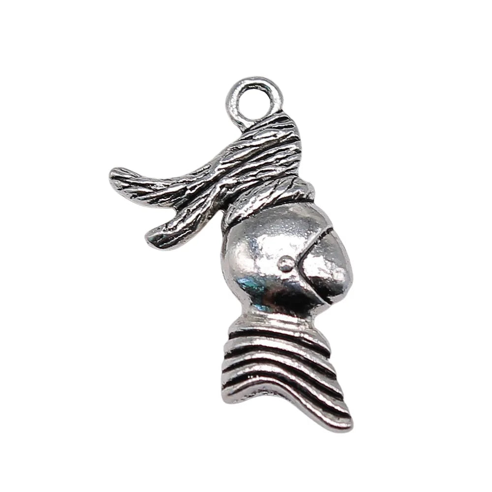 27x14mm 3g Antique Silver Zinc Alloy Battle Helmet charm pendant for DIY necklace bracelet jewelry