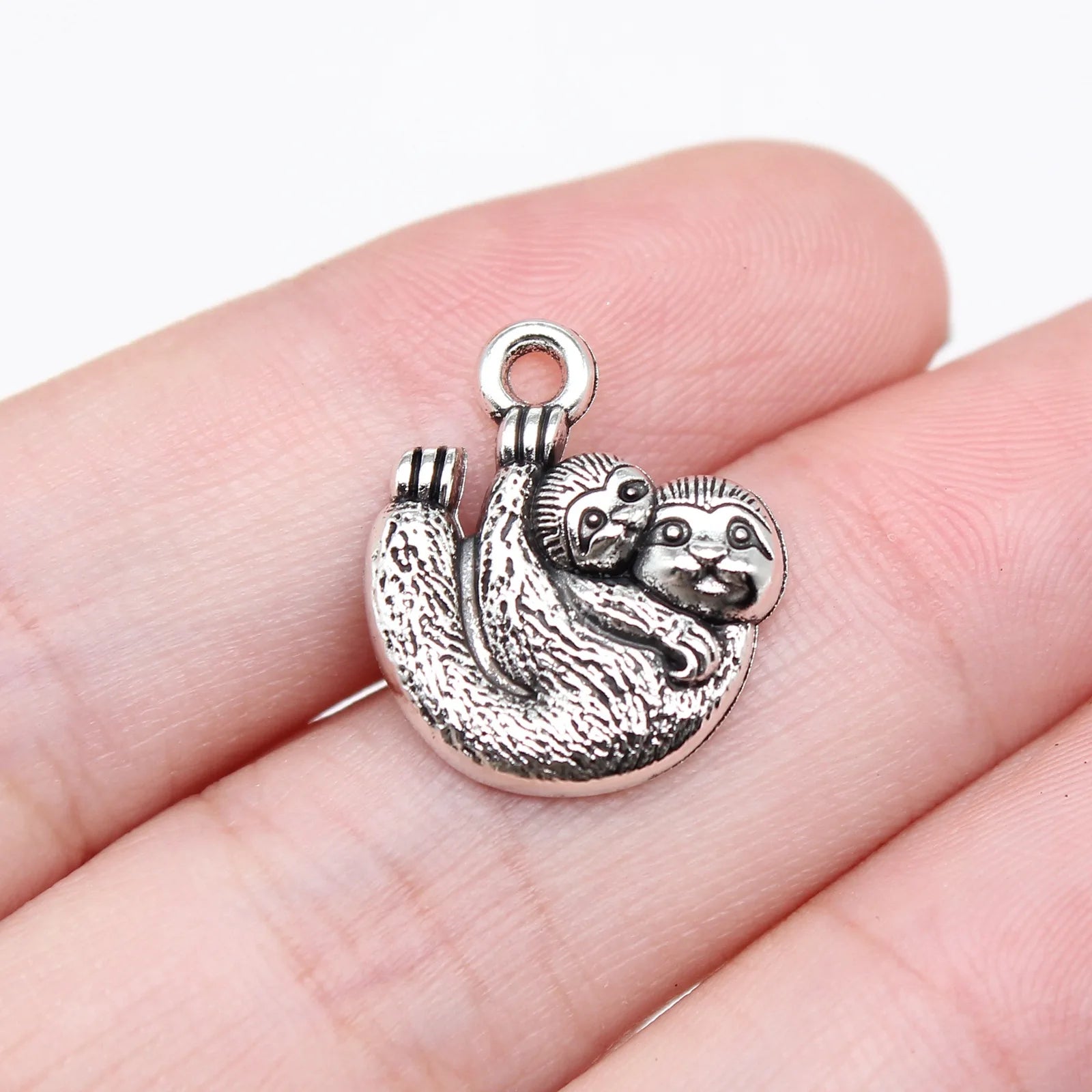 18x15mm 1.2g Multicolor Zinc Alloy Sloth Charm Pendant for DIY Necklace Bracelet Jewelry Making