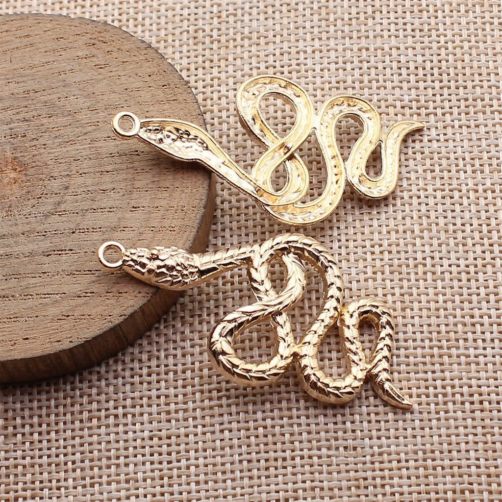 53x26mm 4.7g Multicolor Zinc Alloy Snake Charm Pendant for DIY Necklace Bracelet Jewelry Making
