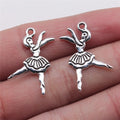 18x28mm 1g Multicolor Zinc Alloy Ballet Dancer Charm Pendant for DIY Jewelry Making