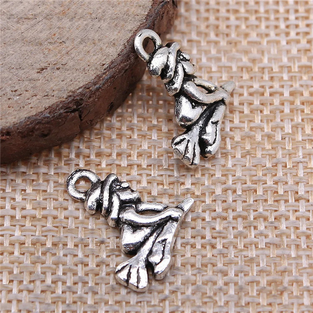 16x14mm 1g Antique Silver Zinc Alloy Wizard Magician Charm Pendant for DIY Jewelry Making