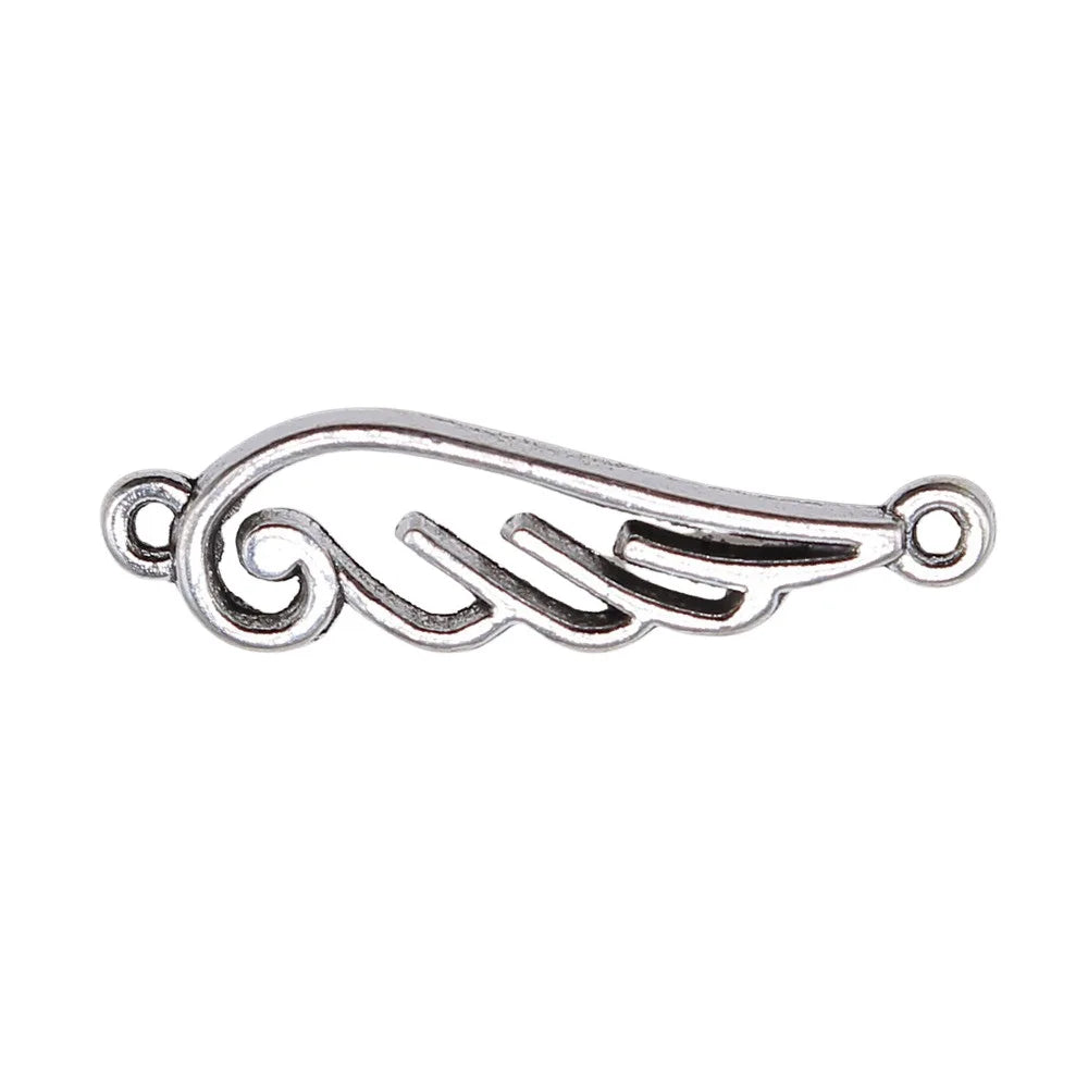 32x10mm 1.3g Multicolor Zinc Alloy Wing Connector Charm for Bracelet Necklace DIY Jewelry Making