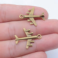 27x21mm 1.6g Multicolor Zinc Alloy Airplane Charm Pendant for Travel Theme DIY Jewelry Making