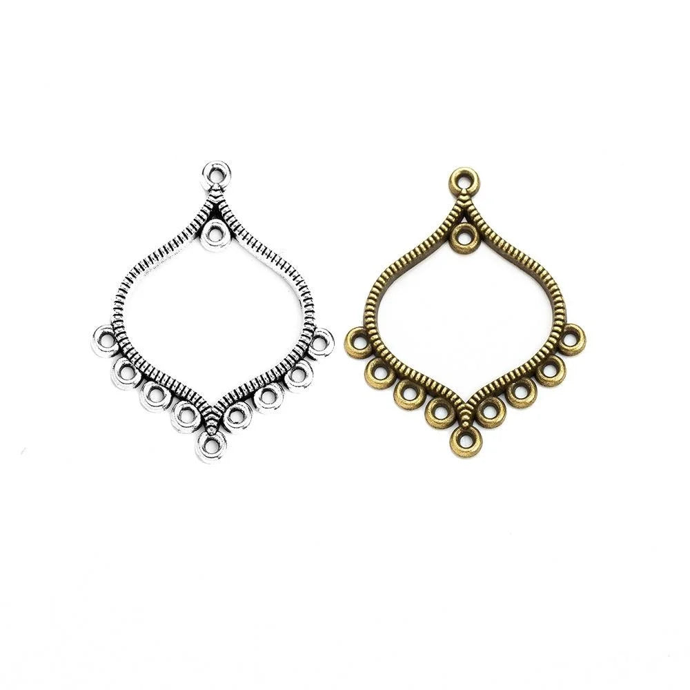30x37MM Antique Silver Zinc Alloy Hollow Charm Pendant for DIY Necklace Bracelet Jewelry Making