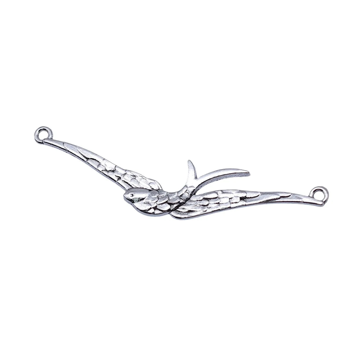 60x13mm 2.2g Antique Silver Zinc Alloy Swallow Charm Pendant for DIY Necklace Earring Jewelry Making