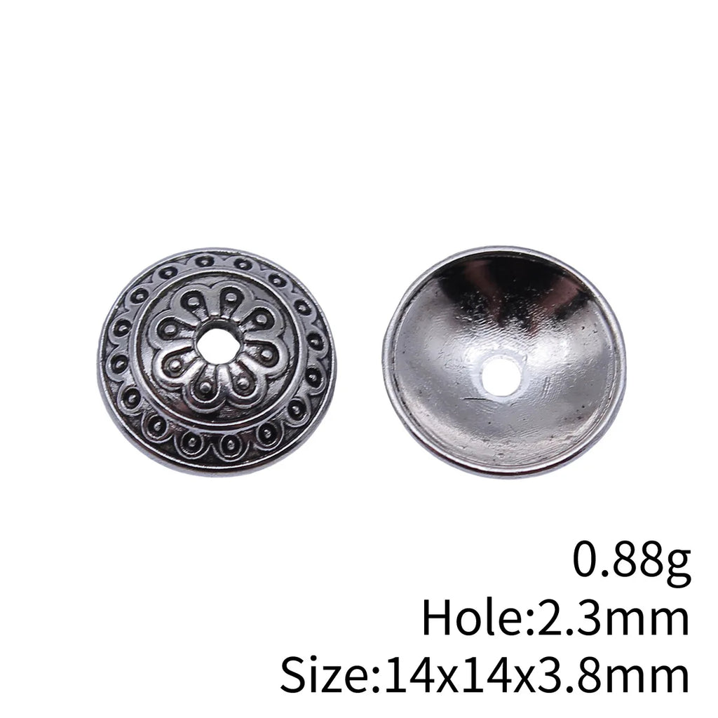 14x14x3.8mm 0.88g Multi Color Zinc Alloy Flower Bead Caps Jewelry Findings for DIY Bead Jewelry Making