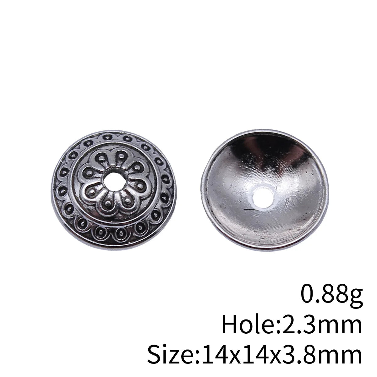 14x14x3.8mm 0.88g Multi Color Zinc Alloy Flower Bead Caps Jewelry Findings for DIY Bead Jewelry Making