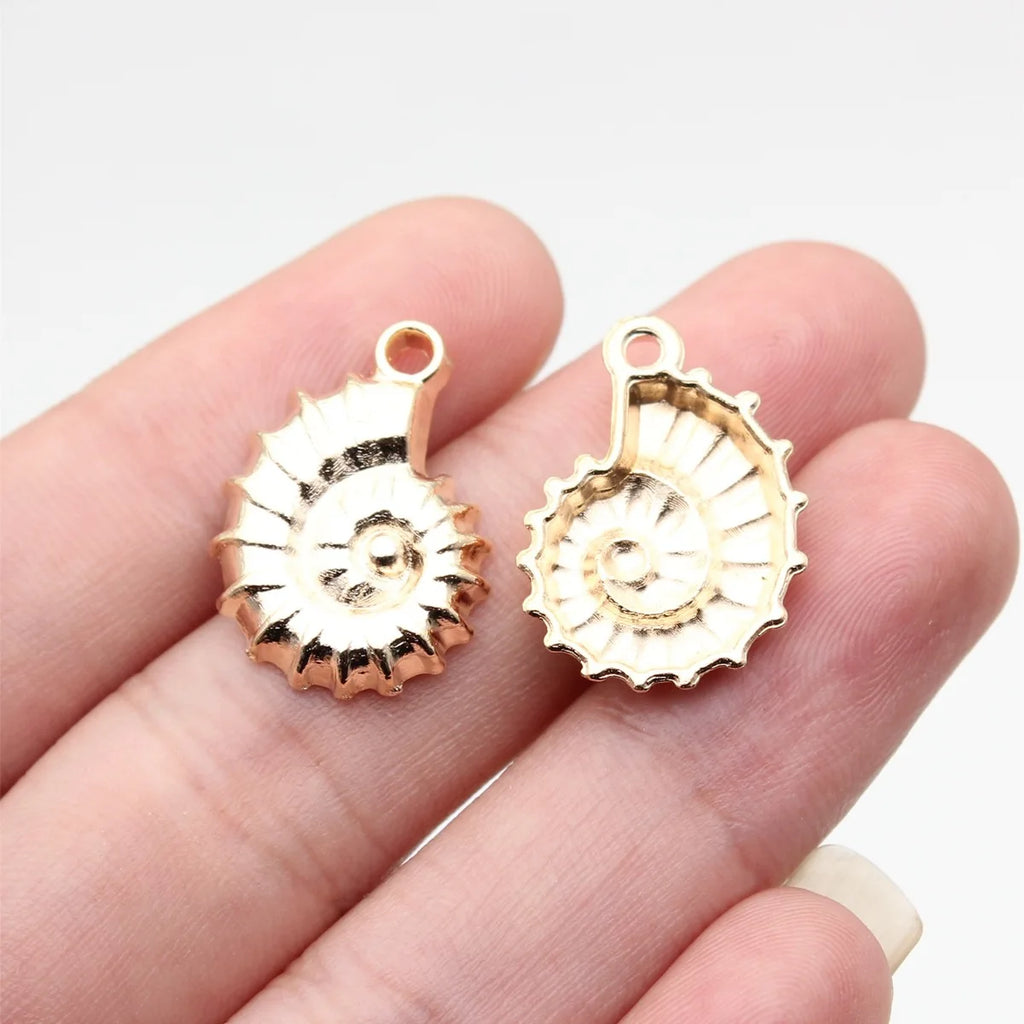 22x15mm 1.5g Multicolor Zinc Alloy Conch Shell Charm Pendant for DIY Necklace Bracelet Jewelry
