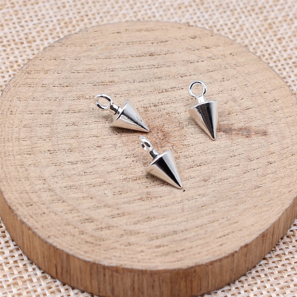 13x6mm 0.78g Multicolor Zinc Alloy Cone Charm Pendant for DIY Necklace Bracelet Earring Jewelry Making