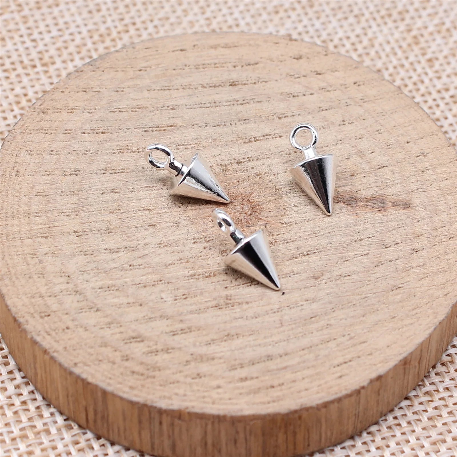 13x6mm 0.78g Multicolor Zinc Alloy Cone Charm Pendant for DIY Necklace Bracelet Earring Jewelry Making