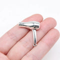 27x23mm 7.7g Antique Silver Zinc Alloy 3D Hair Dryer Charm Pendant for DIY Necklace Bracelet Making